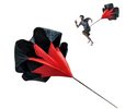 Tunturi Widerstands-Fallschirm Parachute Schwarz mit Rot