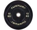Tunturi Bumper Plate Hantelscheiben 50 mm 15 kg Schwarz