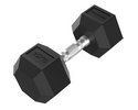 Tunturi Platinum Hexagon Kurzhantel 15 kg Schwarz mit Silber