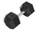 Tunturi Platinum Hexagon Kurzhantel 25 kg Schwarz mit Silber