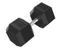Tunturi Platinum Hexagon Kurzhantel 50 kg Schwarz mit Silber