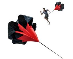 Tunturi Widerstands-Fallschirm Parachute Schwarz mit Rot