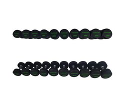 Tunturi Poly Urethan PRO PU Hantelset 14 - 32 kg Schwarz