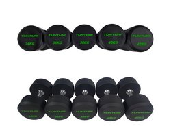 Tunturi Poly Urethan PRO PU Hanteln Set 34 - 42 kg Schwarz