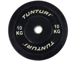 Tunturi Bumper Plate Hantelscheiben 50 mm 10 kg Schwarz