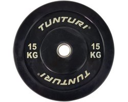 Tunturi Bumper Plate Hantelscheiben 50 mm 15 kg Schwarz