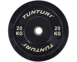 Tunturi Bumper Plate Hantelscheiben 50 mm 20 kg Schwarz