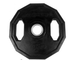 Tunturi 10 kg Hantelscheibe 50 mm, gummiüberzogen Schwarz