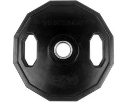 Tunturi 15 kg Hantelscheibe 50 mm, gummiüberzogen Schwarz