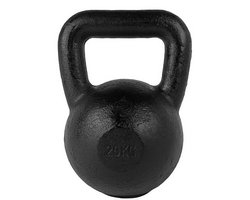 Tunturi Gusseisen Kettlebell mit Gummi Boden 20 kg Schwarz