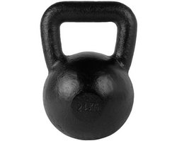 Tunturi Gusseisen Kettlebell mit Gummi Boden 24 kg Schwarz