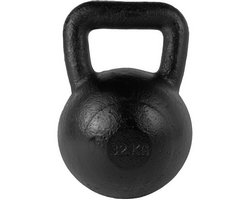 Tunturi Gusseisen Kettlebell mit Gummi Boden 32 kg Schwarz
