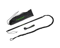 Tunturi Widerstandstrainer mit Stab Fitnessstab Schwarz