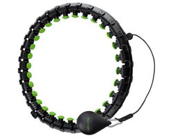 Tunturi Hula Hoop Ring mit 0.4 Kg Gewicht (Large) Schwarz mit Grün