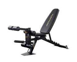 Tunturi UB100 Centuri Hantelbank mit Bauch- und Beintrainer Schwarz mit Gold