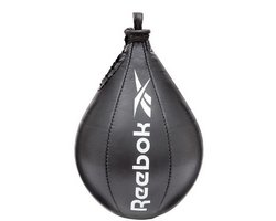 Reebok Speedball Boxbirne aus Leder Schwarz mit Weiss