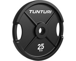 Tunturi Platinum Iron Bumper Plate Hantelscheibe 25 kg Schwarz