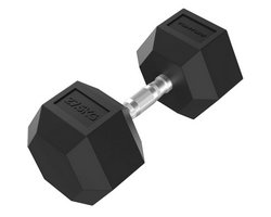 Tunturi Platinum Hexagon Kurzhantel 27.5 kg Schwarz mit Silber
