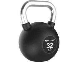 Tunturi Platinum Kettlebell mit Gummibeschichtung 32 kg Schwarz