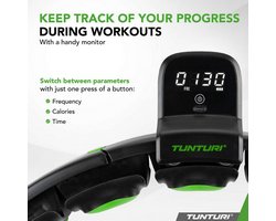 Tunturi Hula Hoop Ring mit Display Schwarz mit Grün
