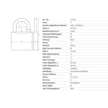 Abus Messingschloss 