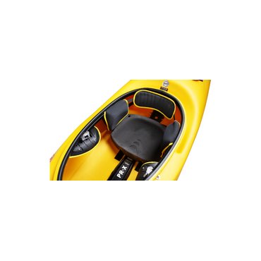 Prijon BEAST PR-X Türkis PR-X Wildwasser Sitzanlage<br>
<br>
Die Prijon PR-X Sitzanlage setzt neue Maßstäbe in Sachen Komfort und geringem Gewicht!<br>
Im superleichten und präzise geformten Schaumsitz hast du stabilen Halt, sitzt bequem und der Sitzwinkel passt. Er dämpft alle Stösse, ist griffig, wiegt nur 200g und vermittelt dir in ein perfektes Feedback. Der Sitz kann mit wenigen Handgriffen einfach an die für dich optimale Position versetzt werden. Sicheren Halt des Sitzes im Boot garantiert der seitliche Formschluss mit den Schaumkeilen in Verbindung mit der Bodenschiene. Die spritzgegossene Bodenschiene mit Glasfaserverstärkung steift zusammen mit den Schaumkeilen vorne und hinten die robuste HTP Bootshülle zusätzlich aus. Höchsten Komfort und ein Plus an Kontrolle bieten dir die bis ins Detail optimierten 3-D Schenkelstützen. Diese sind jetzt noch leichter, bieten mehr Platz im Boot, da die Beinlage weniger gestreckt ist, und ermöglichen dir ein grossartiges Paddelerlebnis mit vollem Fokus auf den nächsten Boof.