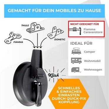 Saugnapf Markissenhalter 2 er Pack 