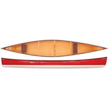 Swift Keewaydin 16 Kevlar Fusion Carbon Abbildung Swift Keewaydin17 Kevlar mit Carbontrim in der Farbe, Champagne/Ruby (Red).<br>
Das Lagermodelle ist ohne verstellbaren Sitz.