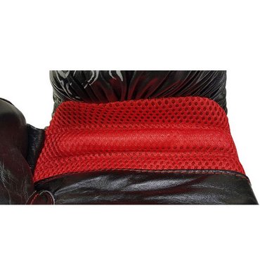 Bruce Lee Deluxe Boxing Gloves Boxhandschuhe Schwarz mit Rot 12 OZ 