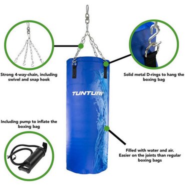Tunturi Wasser Boxsack 150 cm 50 kg Blau 
