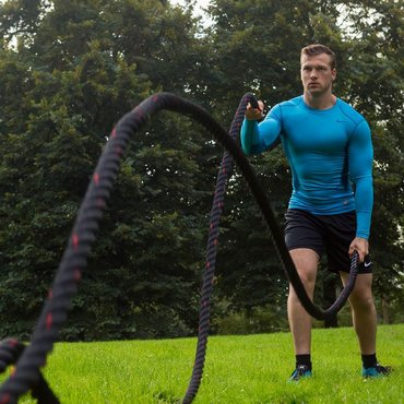 Tunturi Battle Rope 12 m Cross Training Seil Schwarz 