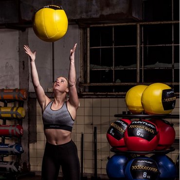 Tunturi Wall Balls Cross Training Wandbälle 4 kg Gelb 