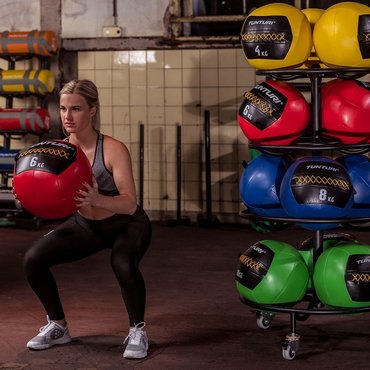 Tunturi Wall Balls Cross Training Wandbälle 4 kg Gelb 
