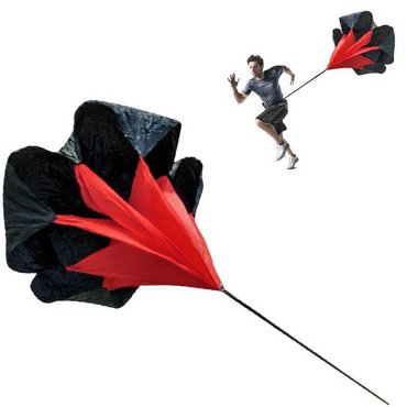 Tunturi Widerstands-Fallschirm Parachute Schwarz mit Rot 