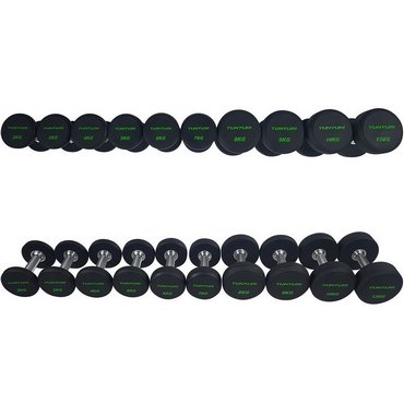 Tunturi Poly Urethan PRO PU Hantelset 2-12 kg Schwarz 