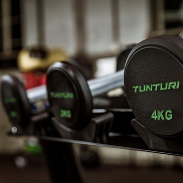 Tunturi Poly Urethan PRO PU Hantelset 2-12 kg Schwarz 