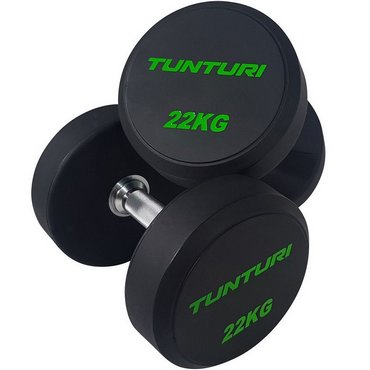 Tunturi Poly Urethan PRO PU Hantelset 14 - 32 kg Schwarz 