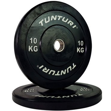 Tunturi Bumper Plate Hantelscheiben 50 mm 10 kg Schwarz 