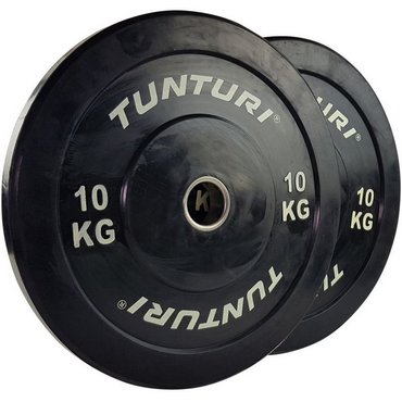 Tunturi Bumper Plate Hantelscheiben 50 mm 10 kg Schwarz 