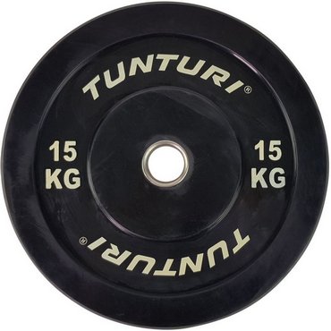 Tunturi Bumper Plate Hantelscheiben 50 mm 15 kg Schwarz 