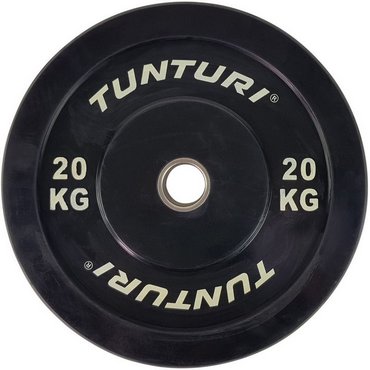 Tunturi Bumper Plate Hantelscheiben 50 mm 20 kg Schwarz 