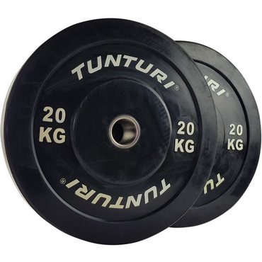 Tunturi Bumper Plate Hantelscheiben 50 mm 20 kg Schwarz 