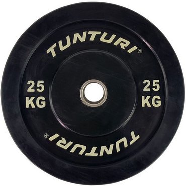 Tunturi Bumper Plate Hantelscheibe 50 mm 25 kg Schwarz 