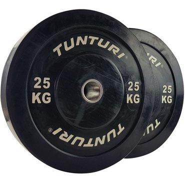 Tunturi Bumper Plate Hantelscheibe 50 mm 25 kg Schwarz 