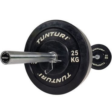 Tunturi Bumper Plate Hantelscheibe 50 mm 25 kg Schwarz 