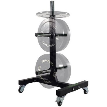 Tunturi Upright Bumper Plate Hantelscheiben Rack Schwarz 
