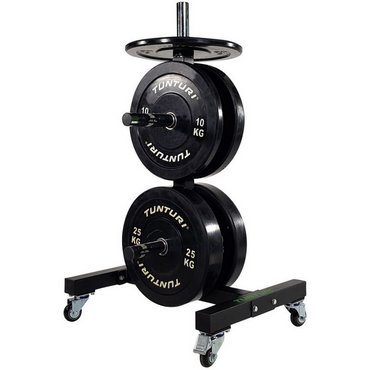 Tunturi Upright Bumper Plate Hantelscheiben Rack Schwarz 