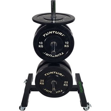 Tunturi Upright Bumper Plate Hantelscheiben Rack Schwarz 