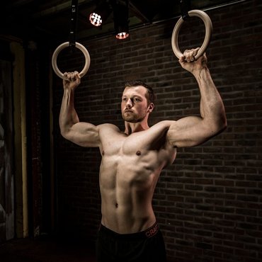 Tunturi Turnringe Gym Rings aus Holz Beige 