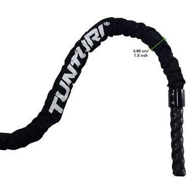 Tunturi Pro Battle Rope Mit Schutzhülle 15 m Schwarz 